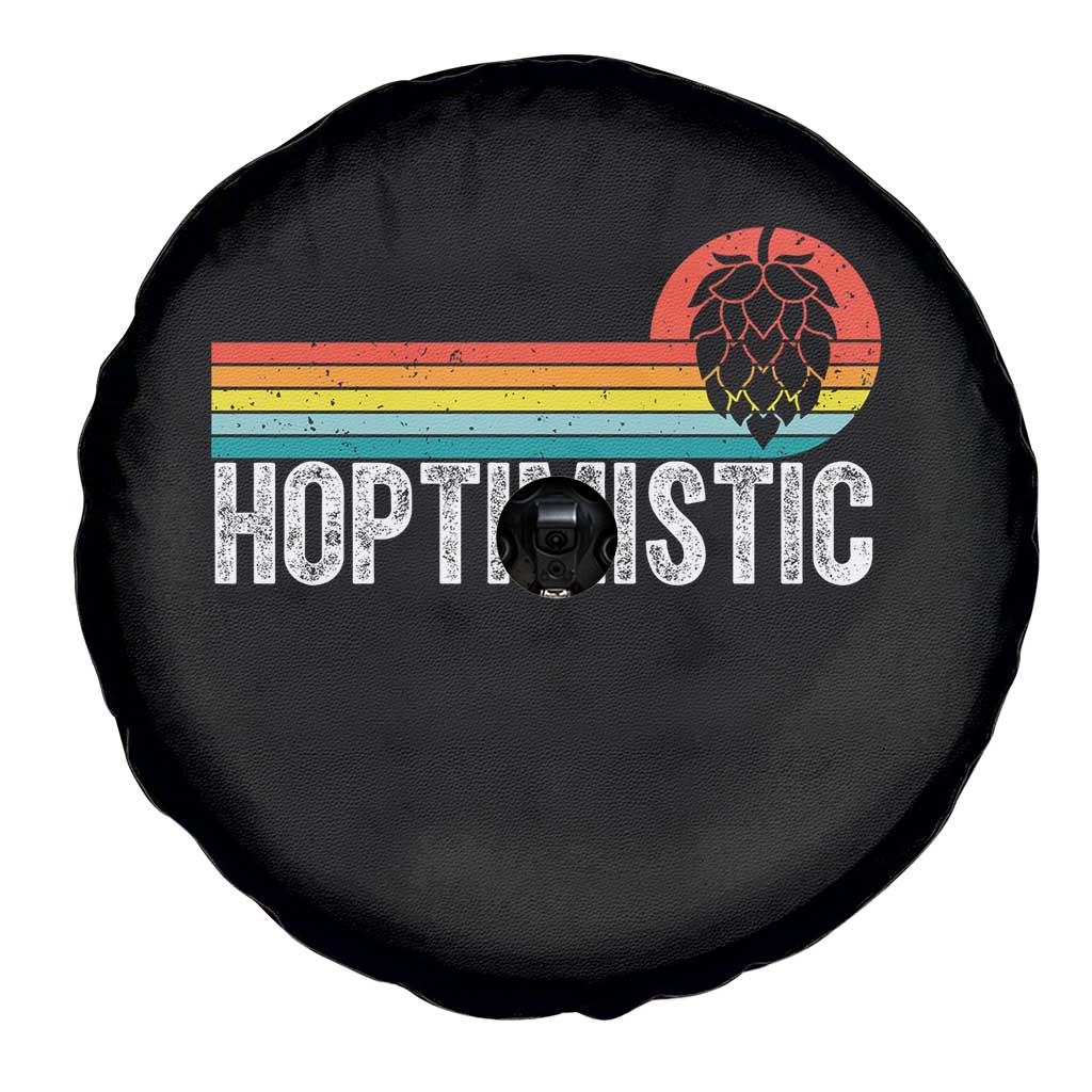 Funny Hops Craft Beer Lover Spare Tire Cover Hoptimistic Retro Vintage Home Brewing - Wonder Print Shop