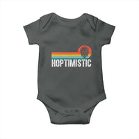 Funny Hops Craft Beer Lover Baby Onesie Hoptimistic Retro Vintage Home Brewing - Wonder Print Shop