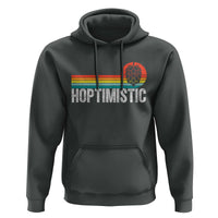 Funny Hops Craft Beer Lover Hoodie Hoptimistic Retro Vintage Home Brewing - Wonder Print Shop
