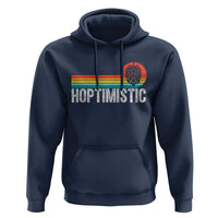 Funny Hops Craft Beer Lover Hoodie Hoptimistic Retro Vintage Home Brewing - Wonder Print Shop