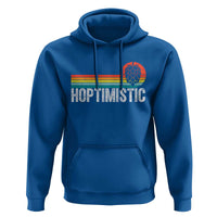 Funny Hops Craft Beer Lover Hoodie Hoptimistic Retro Vintage Home Brewing - Wonder Print Shop