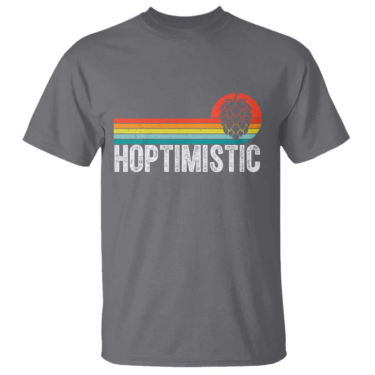 Funny Hops Craft Beer Lover T Shirt Hoptimistic Retro Vintage Home Brewing - Wonder Print Shop