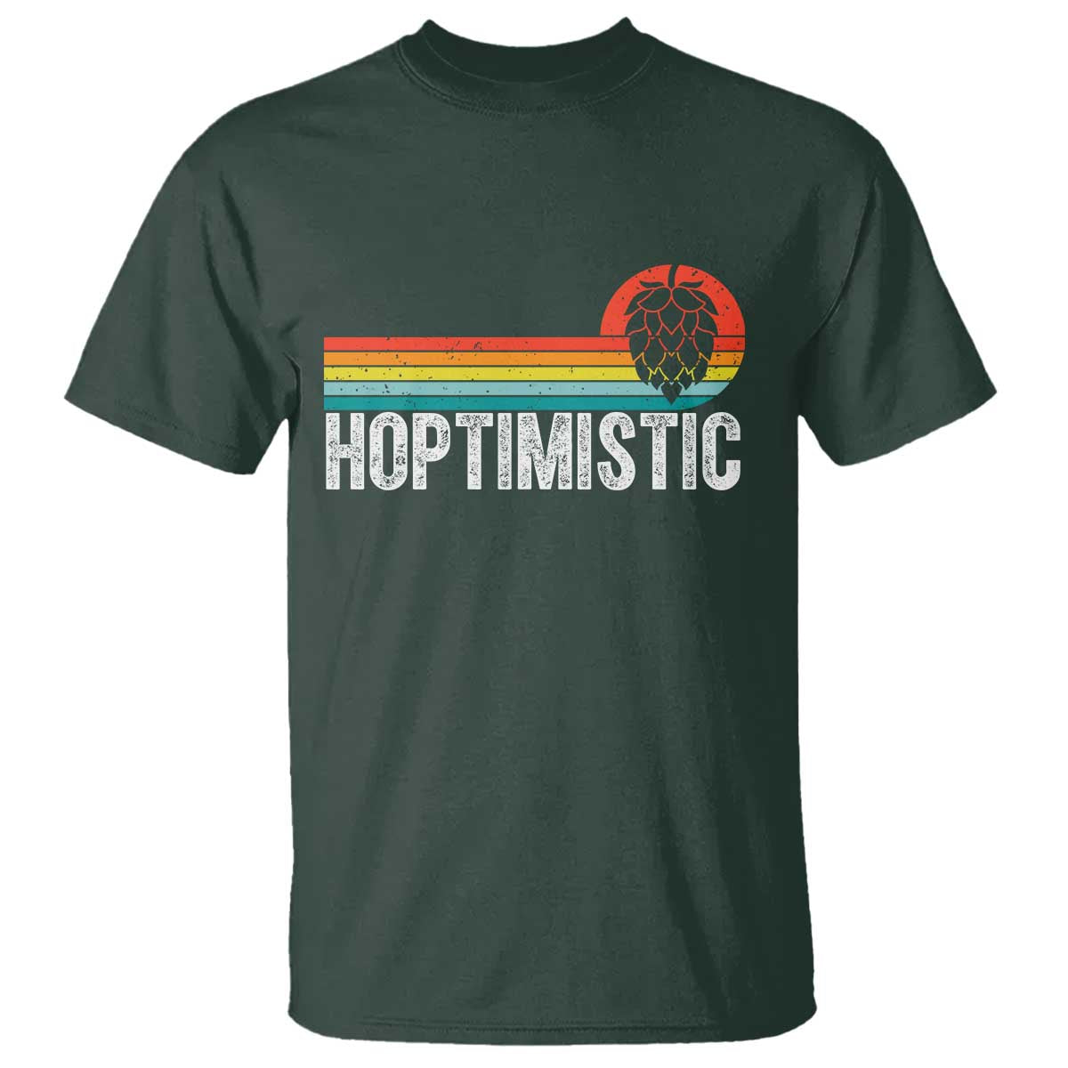 Funny Hops Craft Beer Lover T Shirt Hoptimistic Retro Vintage Home Brewing - Wonder Print Shop