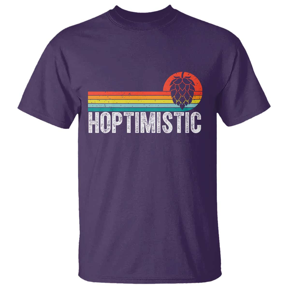 Funny Hops Craft Beer Lover T Shirt Hoptimistic Retro Vintage Home Brewing - Wonder Print Shop