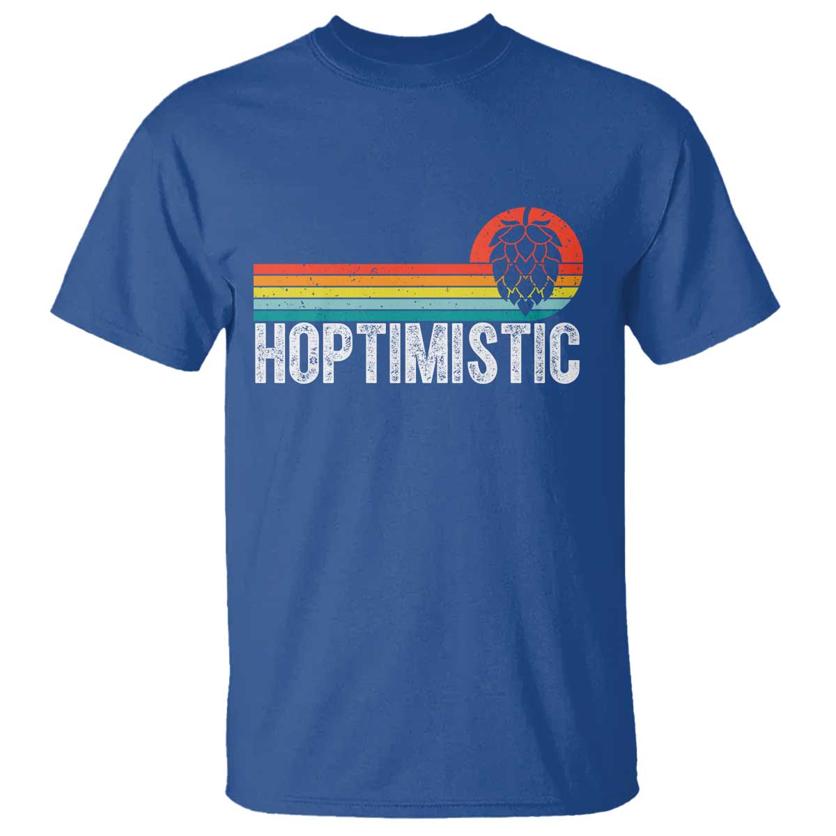Funny Hops Craft Beer Lover T Shirt Hoptimistic Retro Vintage Home Brewing - Wonder Print Shop