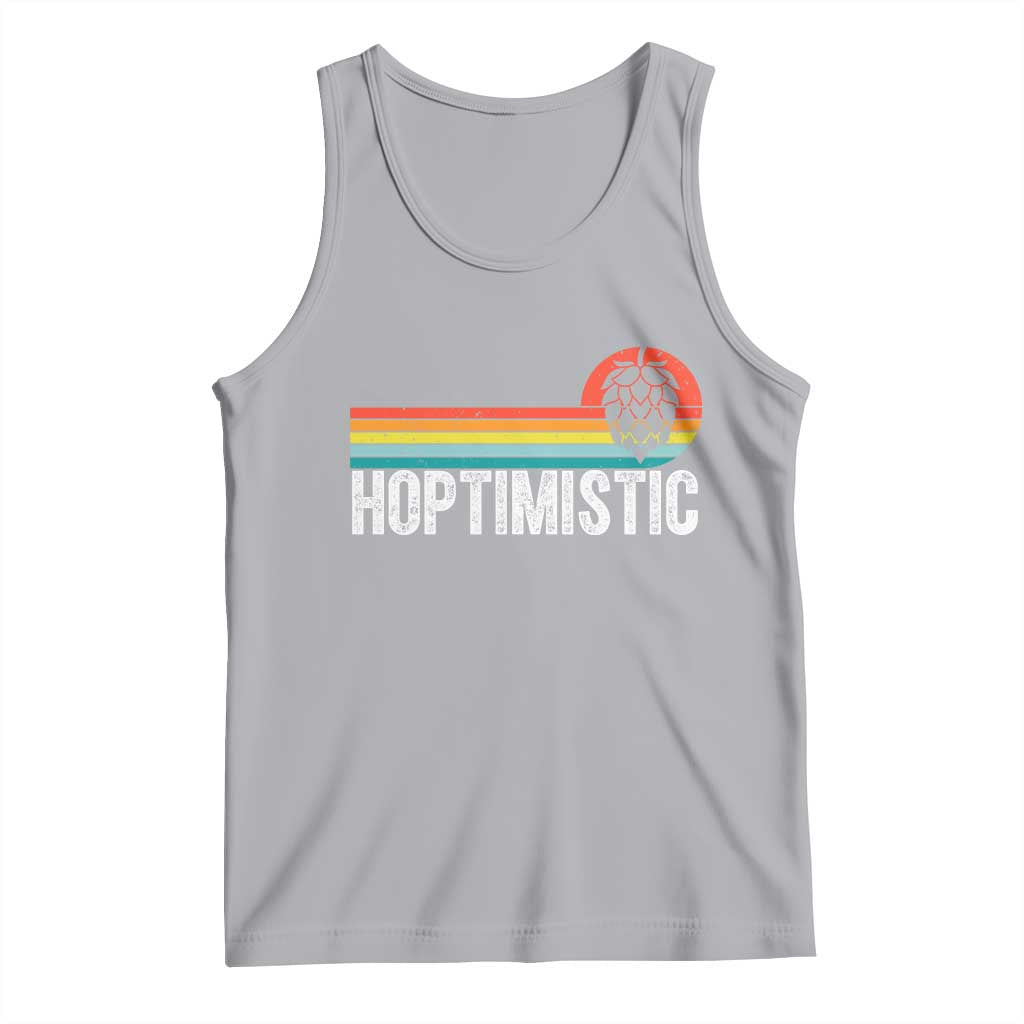 Funny Hops Craft Beer Lover Tank Top Hoptimistic Retro Vintage Home Brewing - Wonder Print Shop
