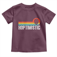 Funny Hops Craft Beer Lover Toddler T Shirt Hoptimistic Retro Vintage Home Brewing - Wonder Print Shop