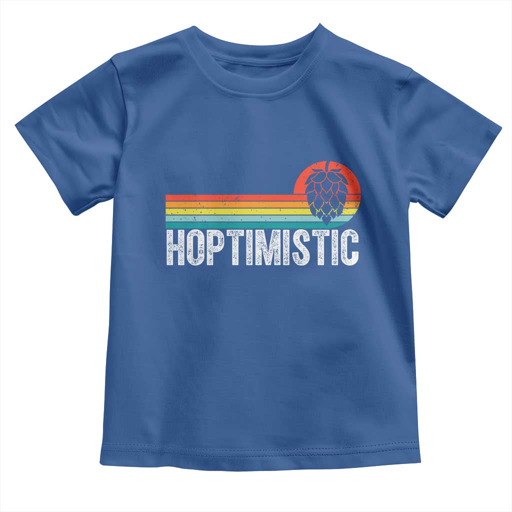 Funny Hops Craft Beer Lover Toddler T Shirt Hoptimistic Retro Vintage Home Brewing - Wonder Print Shop