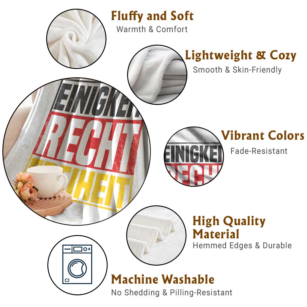 Proud Germany Throw Blanket Einigkeit Recht Freiheit German Flag - Wonder Print Shop