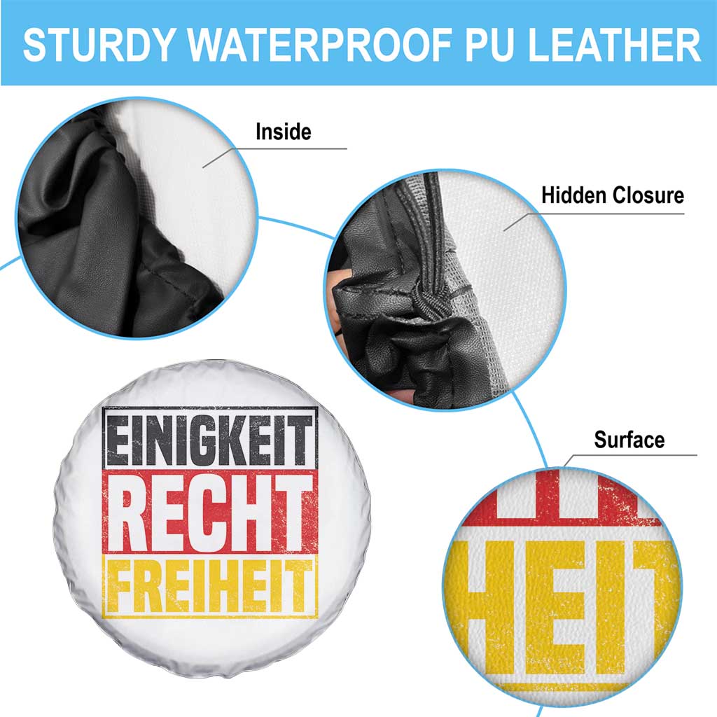 Proud Germany Spare Tire Cover Einigkeit Recht Freiheit German Flag - Wonder Print Shop