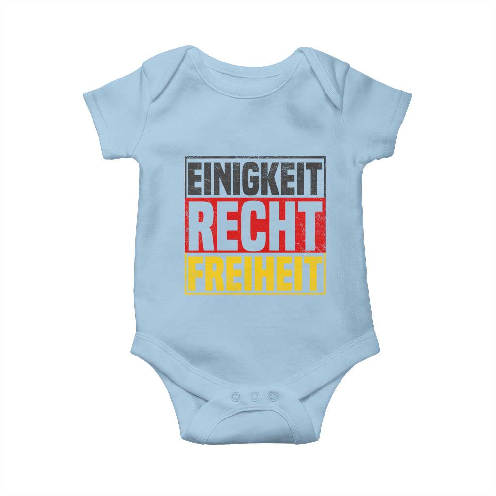 Proud Germany Baby Onesie Einigkeit Recht Freiheit German Flag - Wonder Print Shop