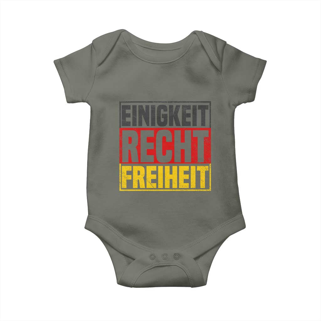 Proud Germany Baby Onesie Einigkeit Recht Freiheit German Flag - Wonder Print Shop