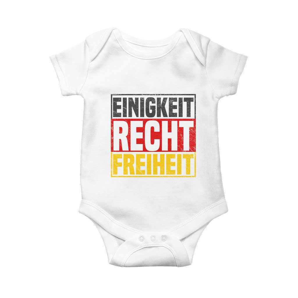 Proud Germany Baby Onesie Einigkeit Recht Freiheit German Flag - Wonder Print Shop