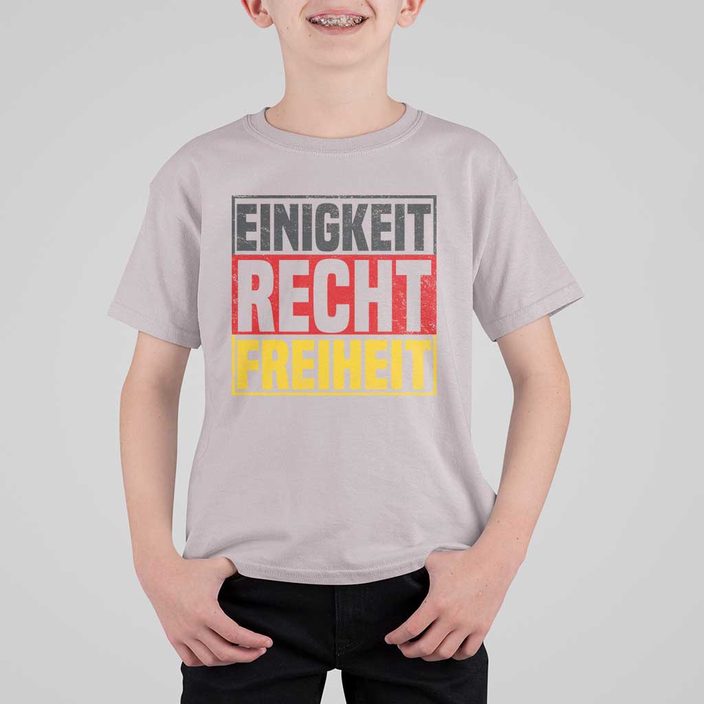Proud Germany T Shirt For Kid Einigkeit Recht Freiheit German Flag - Wonder Print Shop