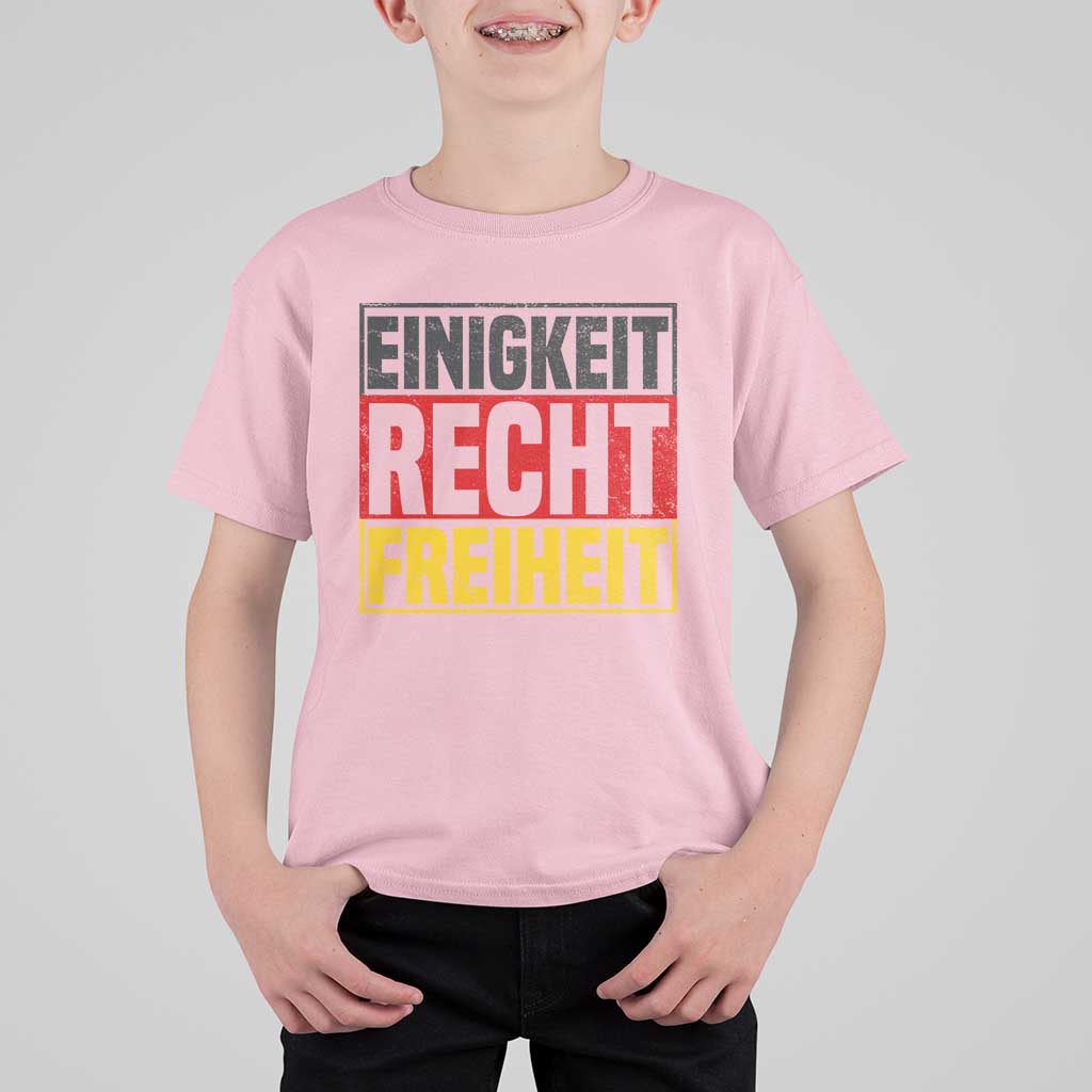 Proud Germany T Shirt For Kid Einigkeit Recht Freiheit German Flag - Wonder Print Shop