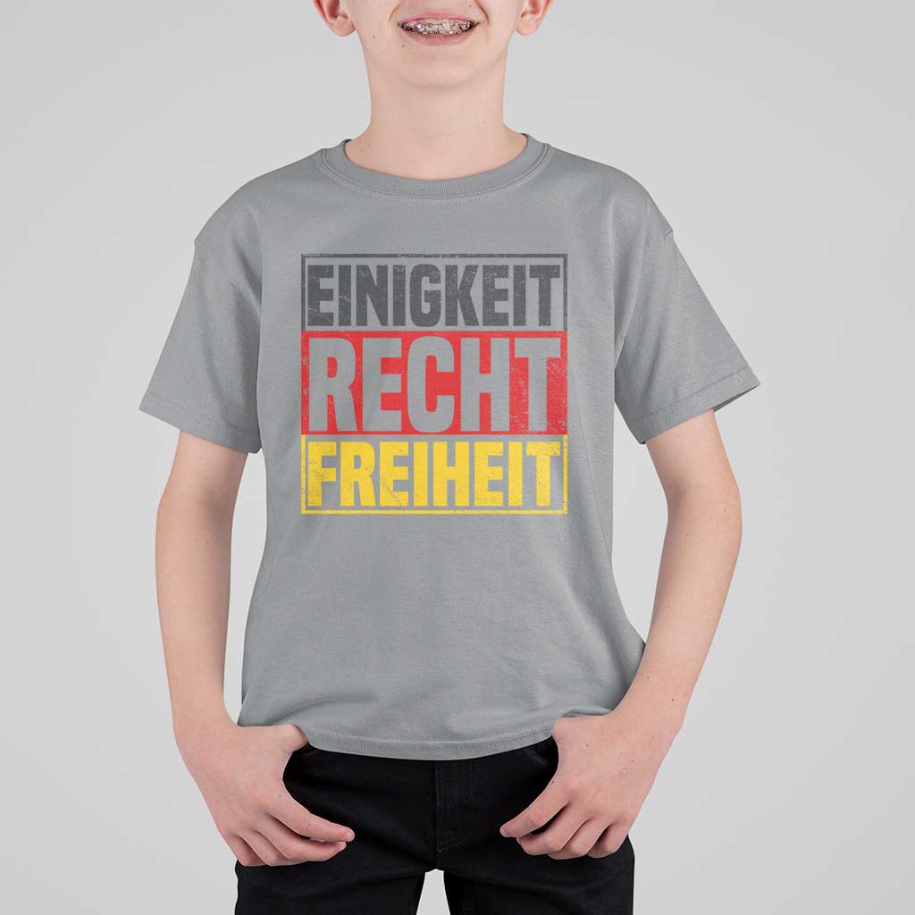 Proud Germany T Shirt For Kid Einigkeit Recht Freiheit German Flag - Wonder Print Shop