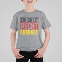 Proud Germany T Shirt For Kid Einigkeit Recht Freiheit German Flag - Wonder Print Shop