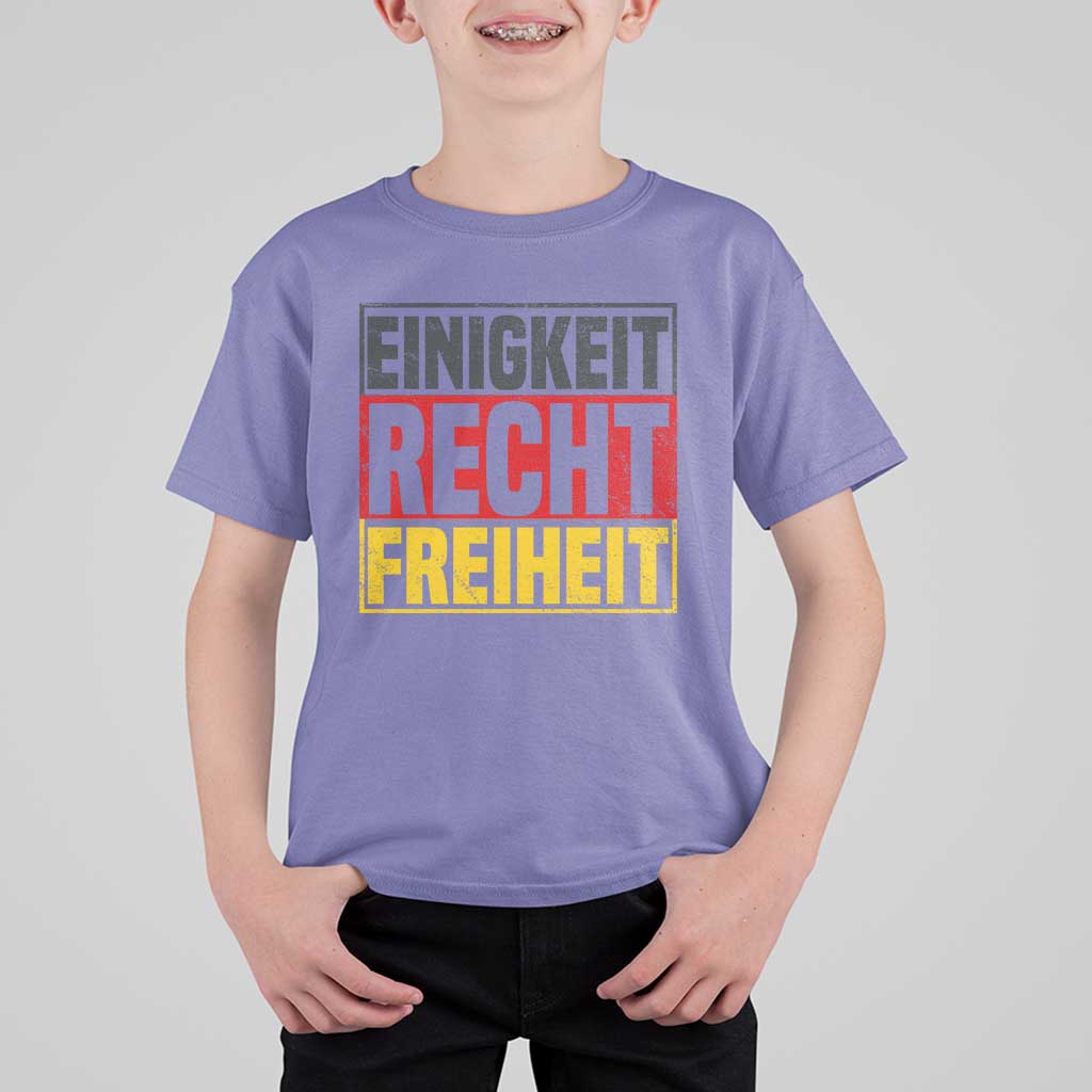 Proud Germany T Shirt For Kid Einigkeit Recht Freiheit German Flag - Wonder Print Shop