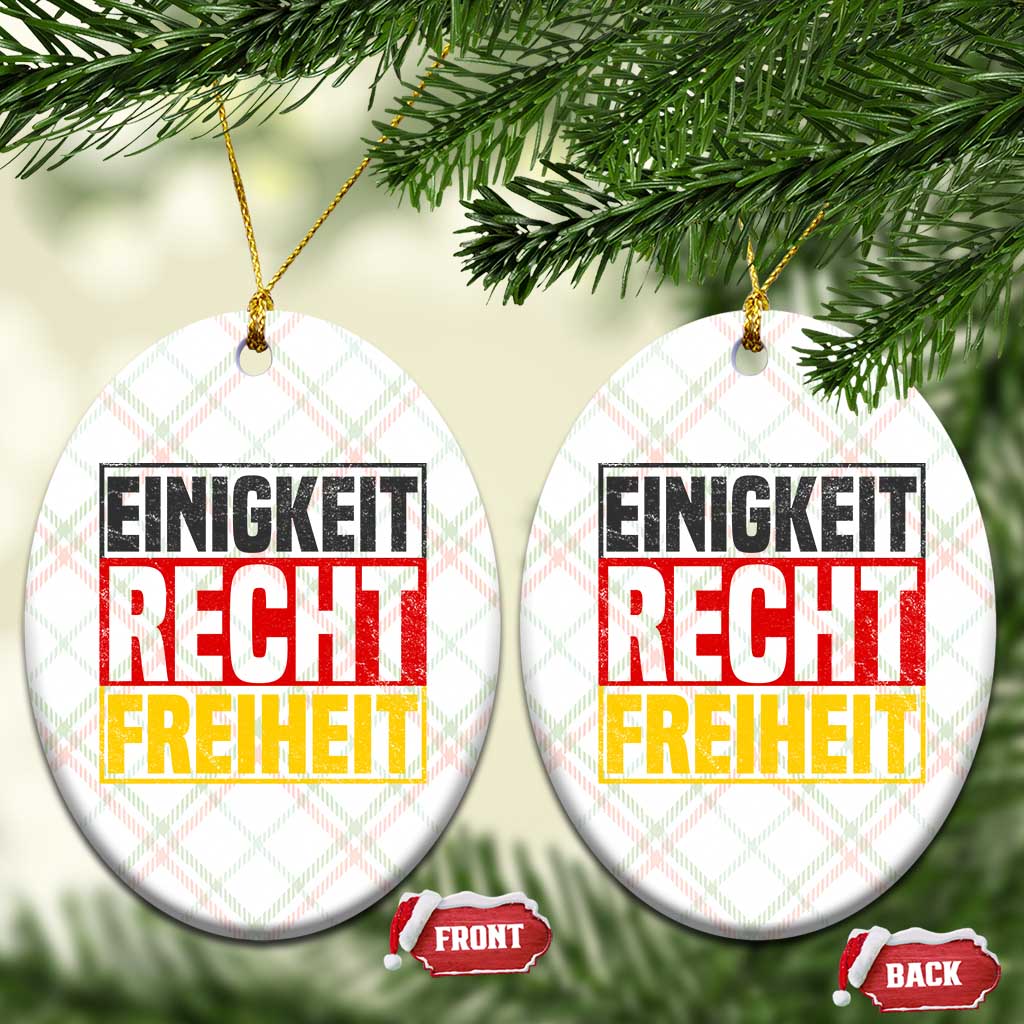 Proud Germany Ceramic Ornament Einigkeit Recht Freiheit German Flag - Wonder Print Shop