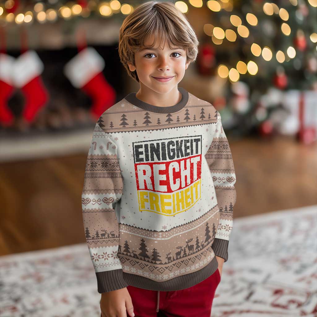 Proud Germany Ugly Christmas Sweater Einigkeit Recht Freiheit German Flag - Wonder Print Shop