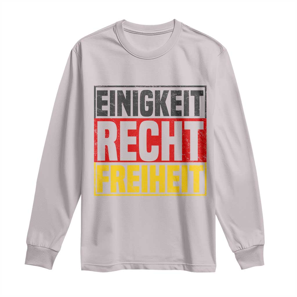 Proud Germany Long Sleeve Shirt Einigkeit Recht Freiheit German Flag - Wonder Print Shop