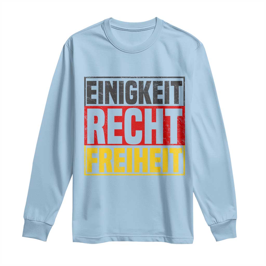 Proud Germany Long Sleeve Shirt Einigkeit Recht Freiheit German Flag - Wonder Print Shop
