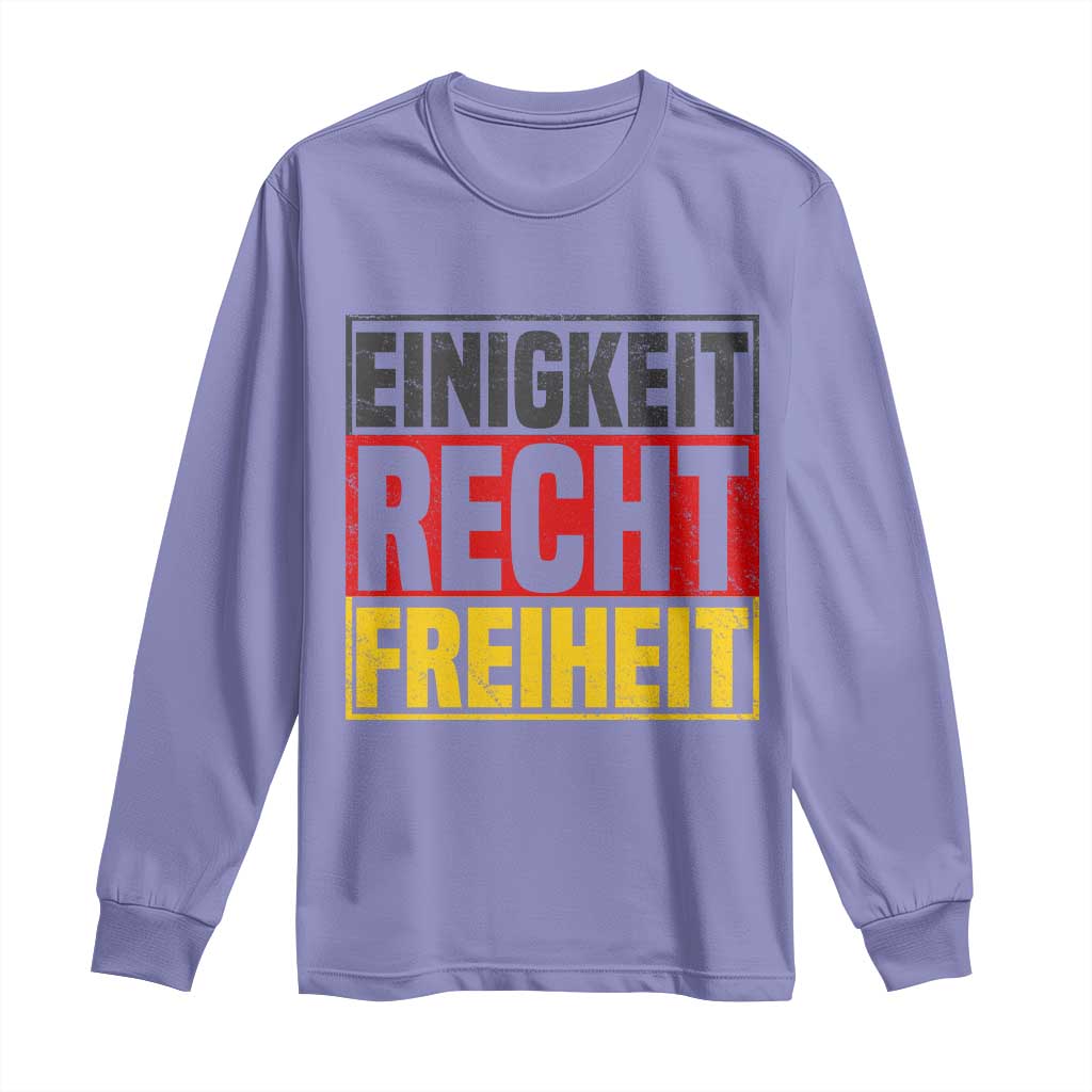 Proud Germany Long Sleeve Shirt Einigkeit Recht Freiheit German Flag - Wonder Print Shop