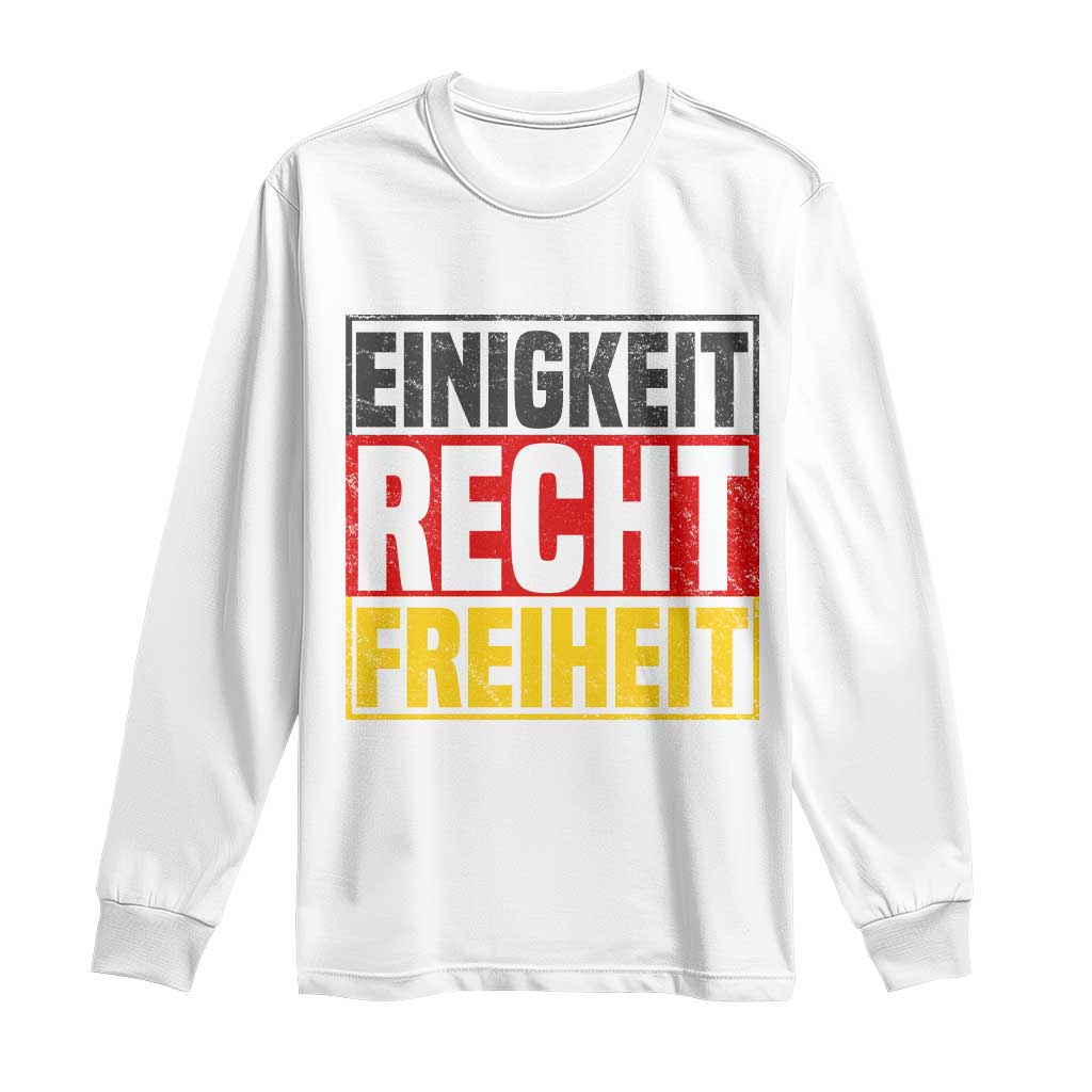 Proud Germany Long Sleeve Shirt Einigkeit Recht Freiheit German Flag - Wonder Print Shop