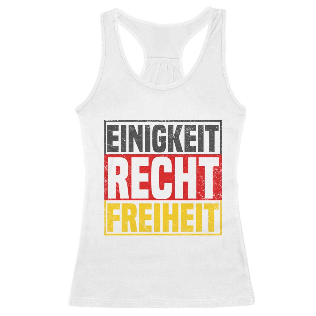 Proud Germany Racerback Tank Top Einigkeit Recht Freiheit German Flag - Wonder Print Shop