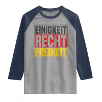 Proud Germany Raglan Shirt Einigkeit Recht Freiheit German Flag - Wonder Print Shop
