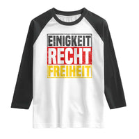 Proud Germany Raglan Shirt Einigkeit Recht Freiheit German Flag - Wonder Print Shop