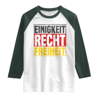 Proud Germany Raglan Shirt Einigkeit Recht Freiheit German Flag - Wonder Print Shop