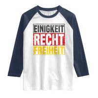 Proud Germany Raglan Shirt Einigkeit Recht Freiheit German Flag - Wonder Print Shop