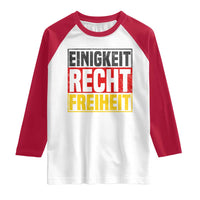 Proud Germany Raglan Shirt Einigkeit Recht Freiheit German Flag - Wonder Print Shop