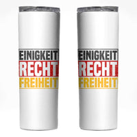 Proud Germany Skinny Tumbler Einigkeit Recht Freiheit German Flag - Wonder Print Shop