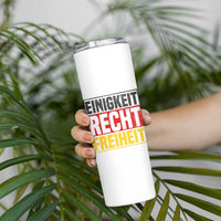 Proud Germany Skinny Tumbler Einigkeit Recht Freiheit German Flag - Wonder Print Shop