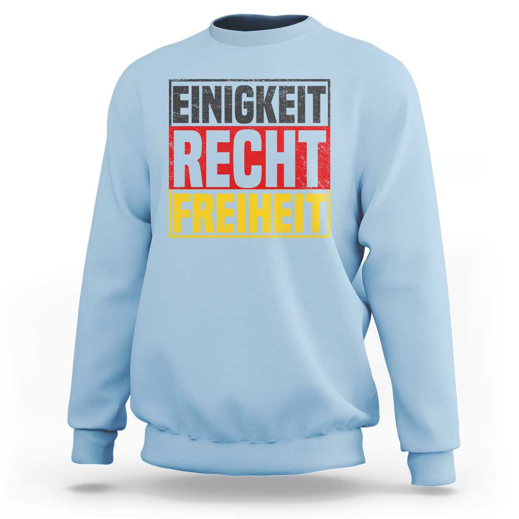 Proud Germany Sweatshirt Einigkeit Recht Freiheit German Flag - Wonder Print Shop