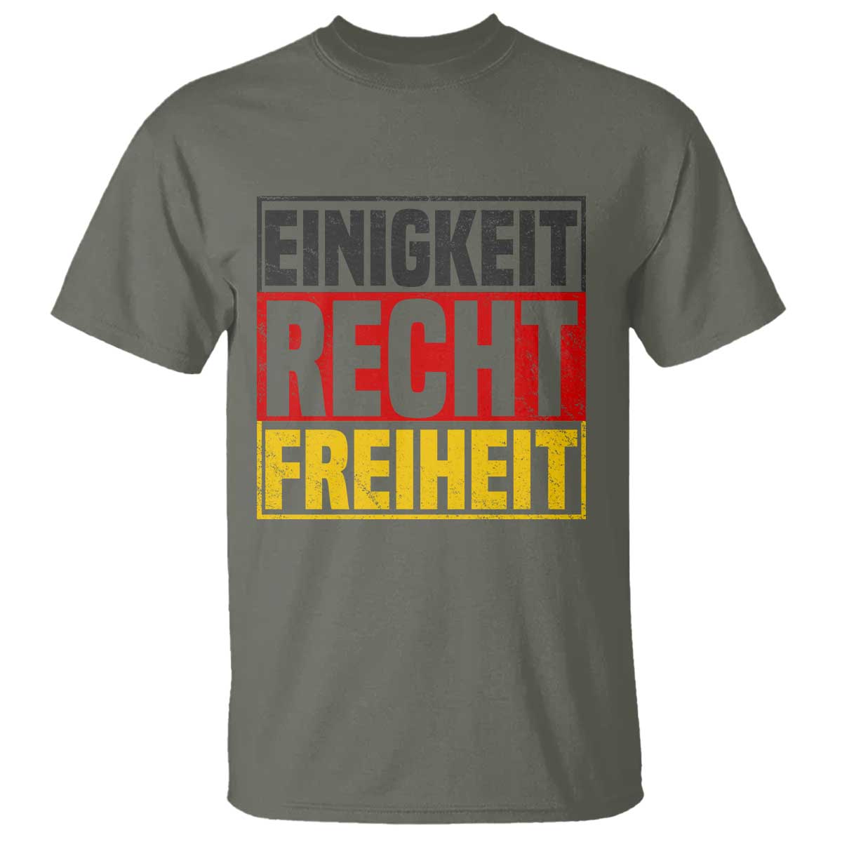 Proud Germany T Shirt Einigkeit Recht Freiheit German Flag - Wonder Print Shop