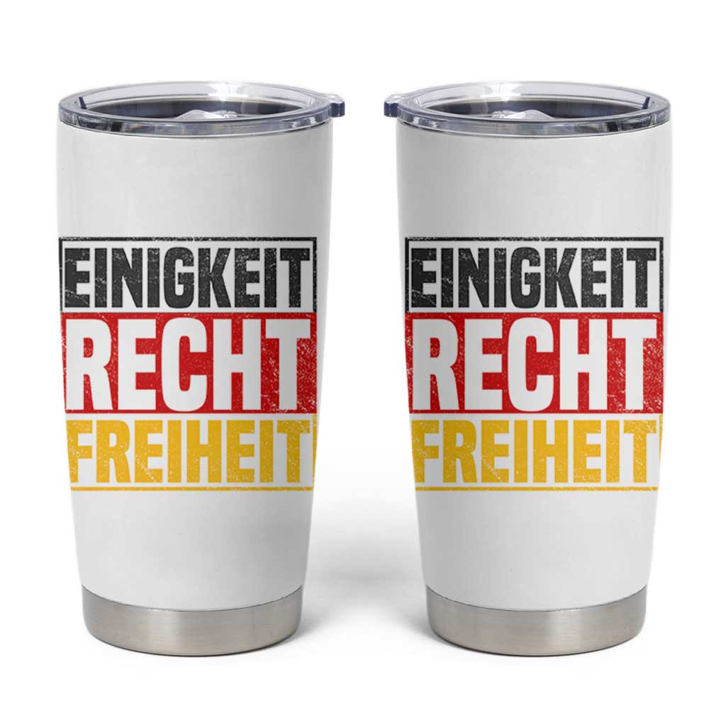 Proud Germany Tumbler Cup Einigkeit Recht Freiheit German Flag - Wonder Print Shop