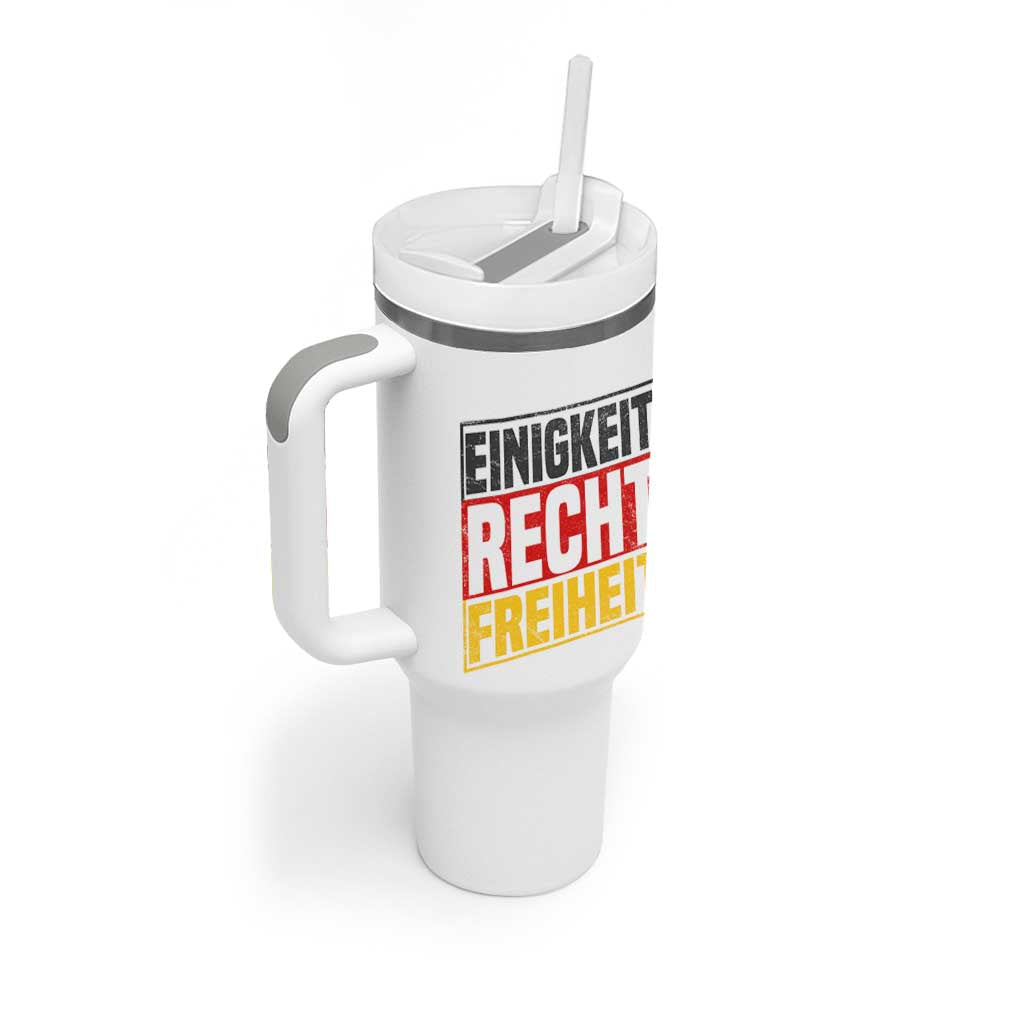 Proud Germany Tumbler With Handle Einigkeit Recht Freiheit German Flag - Wonder Print Shop
