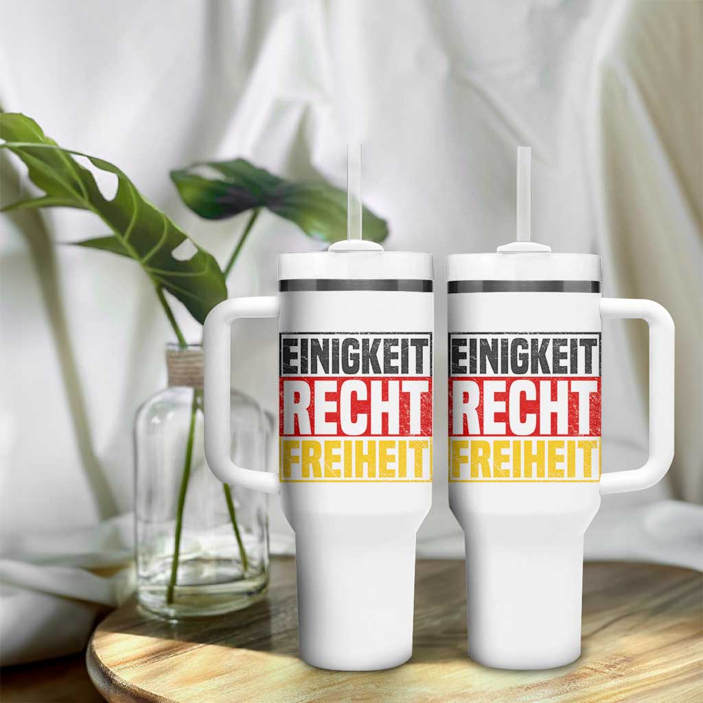 Proud Germany Tumbler With Handle Einigkeit Recht Freiheit German Flag - Wonder Print Shop