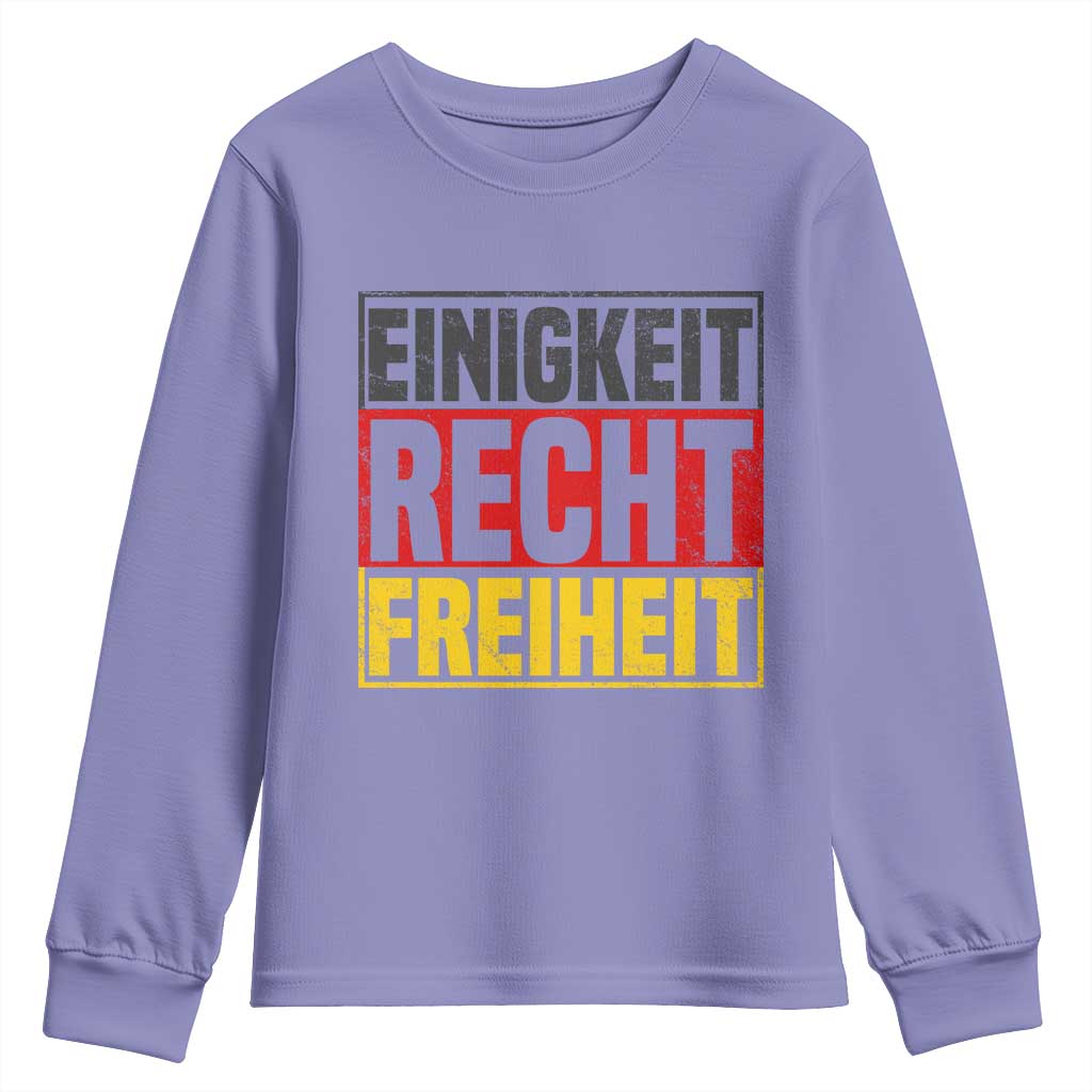 Proud Germany Youth Sweatshirt Einigkeit Recht Freiheit German Flag - Wonder Print Shop