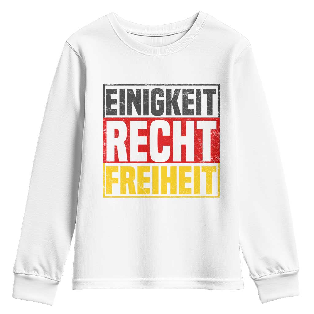 Proud Germany Youth Sweatshirt Einigkeit Recht Freiheit German Flag - Wonder Print Shop