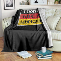 German Beer Drinking Throw Blanket I Don't Give A Schnitzel Oktoberfest - Wonder Print Shop