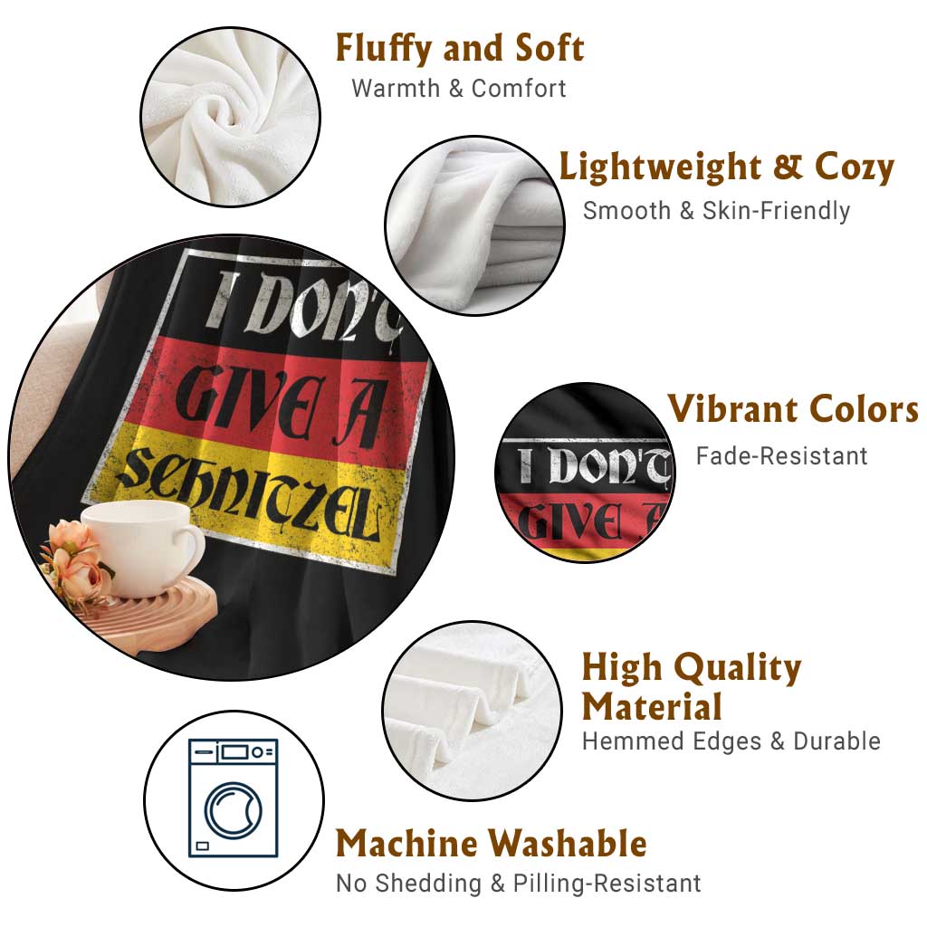 German Beer Drinking Throw Blanket I Don't Give A Schnitzel Oktoberfest - Wonder Print Shop