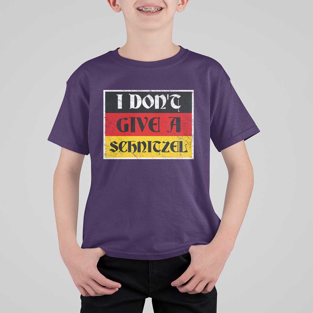 German Beer Drinking T Shirt For Kid I Don't Give A Schnitzel Oktoberfest - Wonder Print Shop