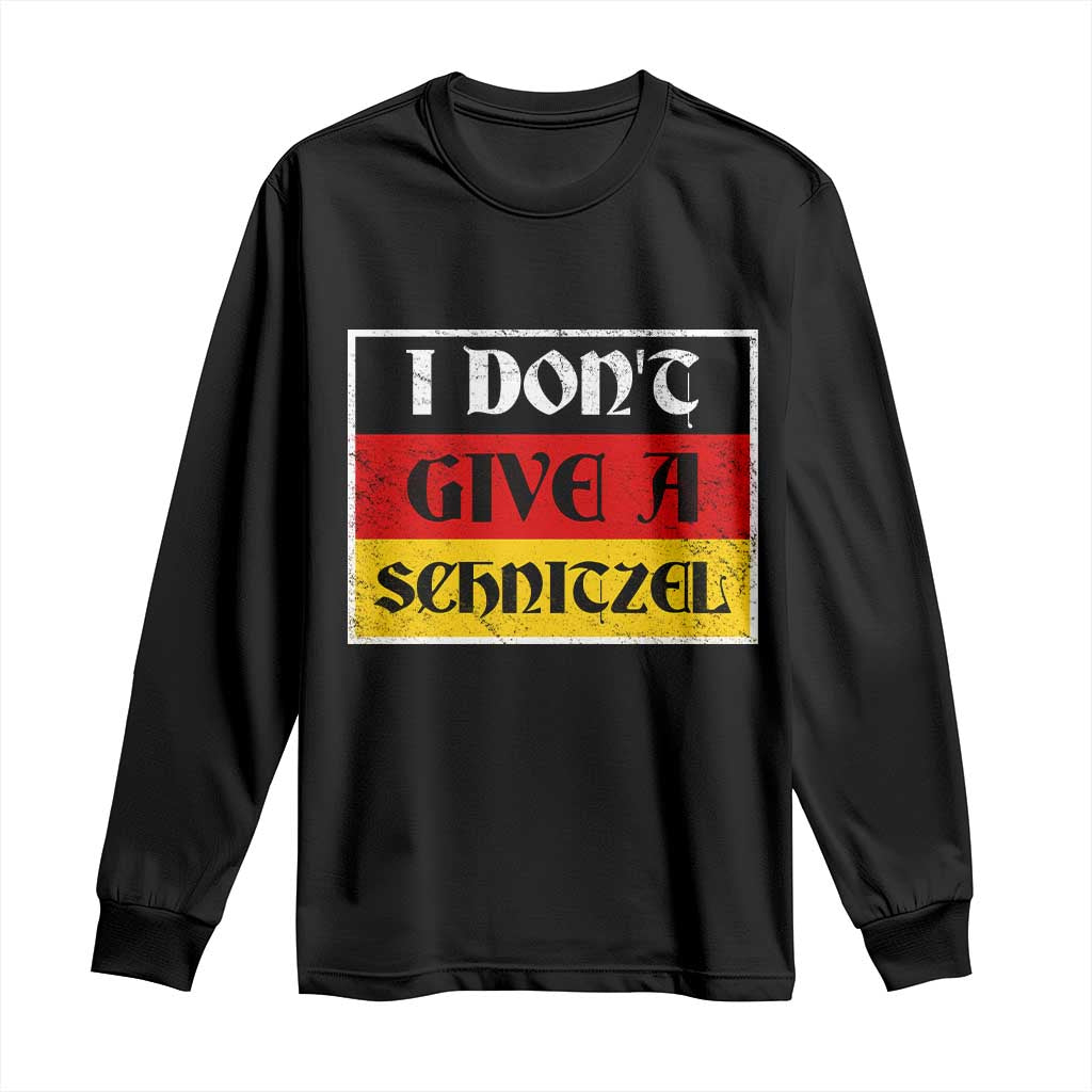 German Beer Drinking Long Sleeve Shirt I Don't Give A Schnitzel Oktoberfest - Wonder Print Shop