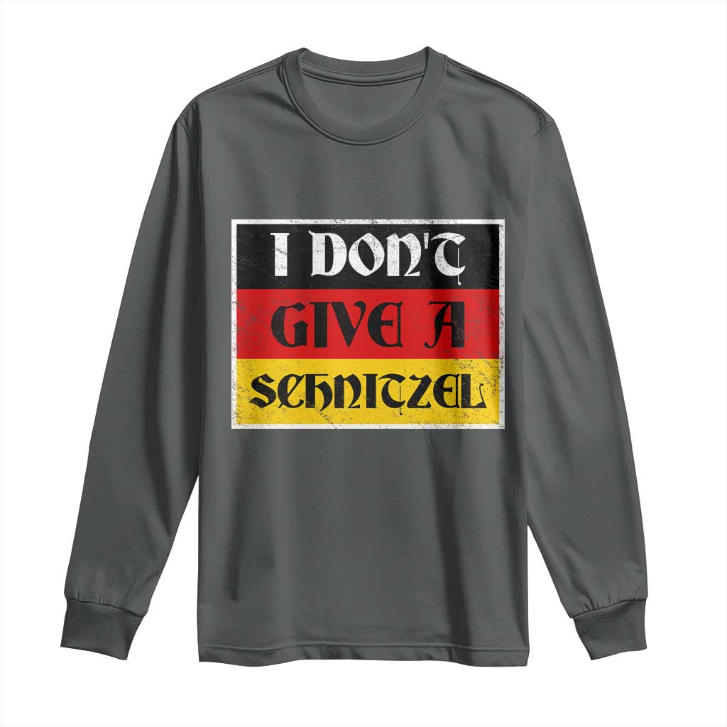 German Beer Drinking Long Sleeve Shirt I Don't Give A Schnitzel Oktoberfest - Wonder Print Shop