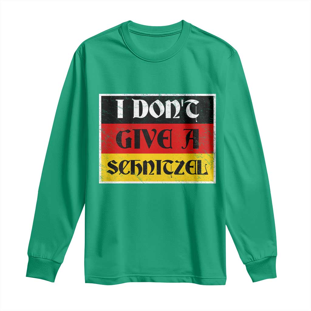 German Beer Drinking Long Sleeve Shirt I Don't Give A Schnitzel Oktoberfest - Wonder Print Shop