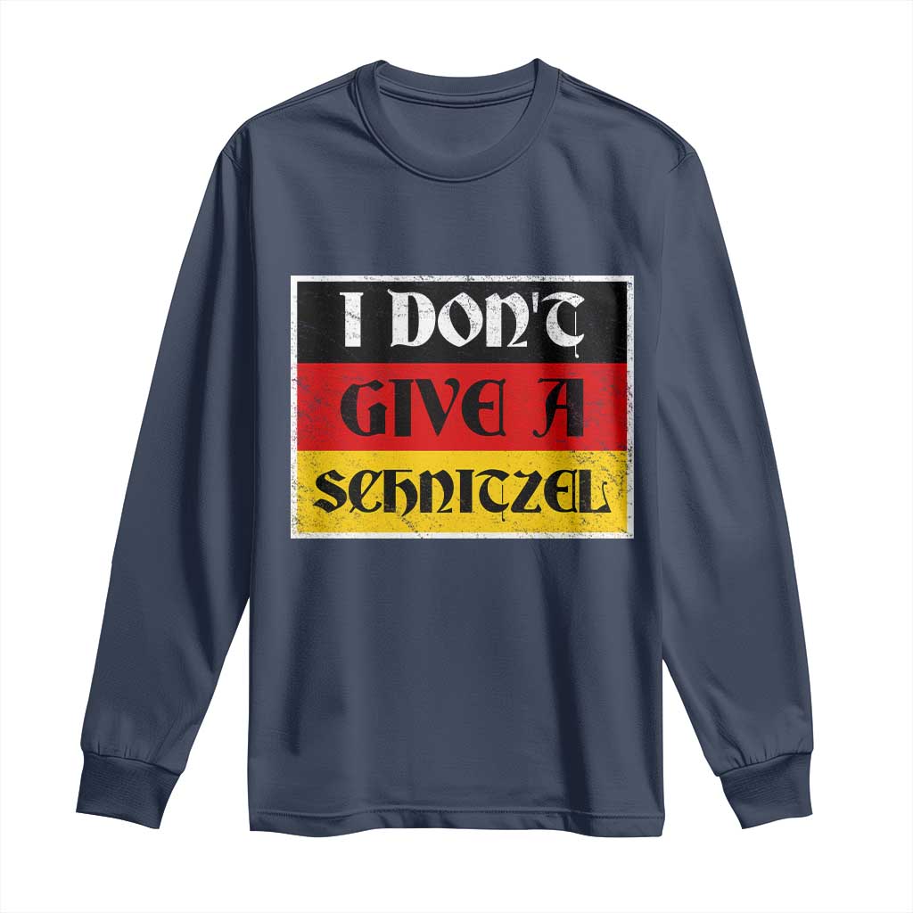 German Beer Drinking Long Sleeve Shirt I Don't Give A Schnitzel Oktoberfest - Wonder Print Shop